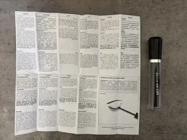 M2 Beauté ingredient and warning insert photographed by The Lash List