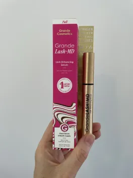 GrandeLASH-MD retail box and tube photographed by The Lash List