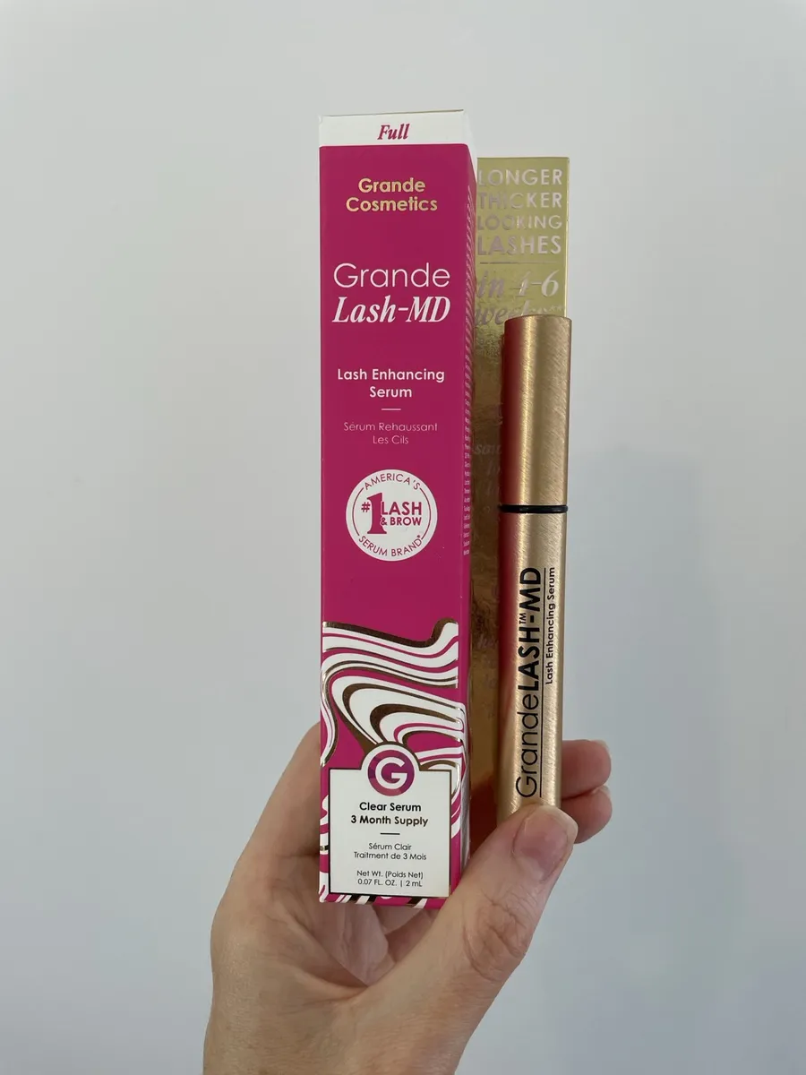GrandeLASH-MD retail box and tube photographed by The Lash List
