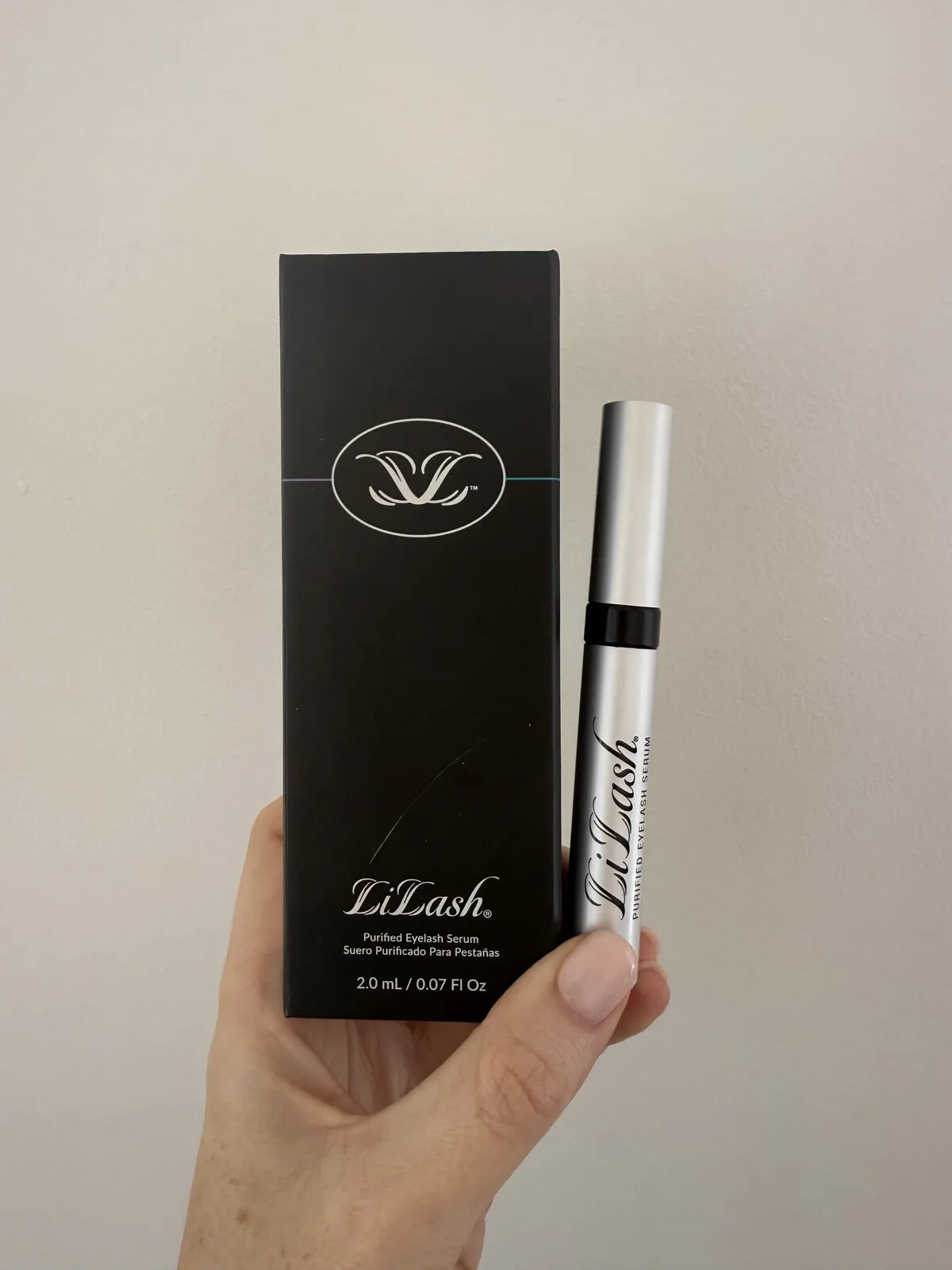 LiLash Purified Eyelash Serum retail box and tube photographed by The Lash List