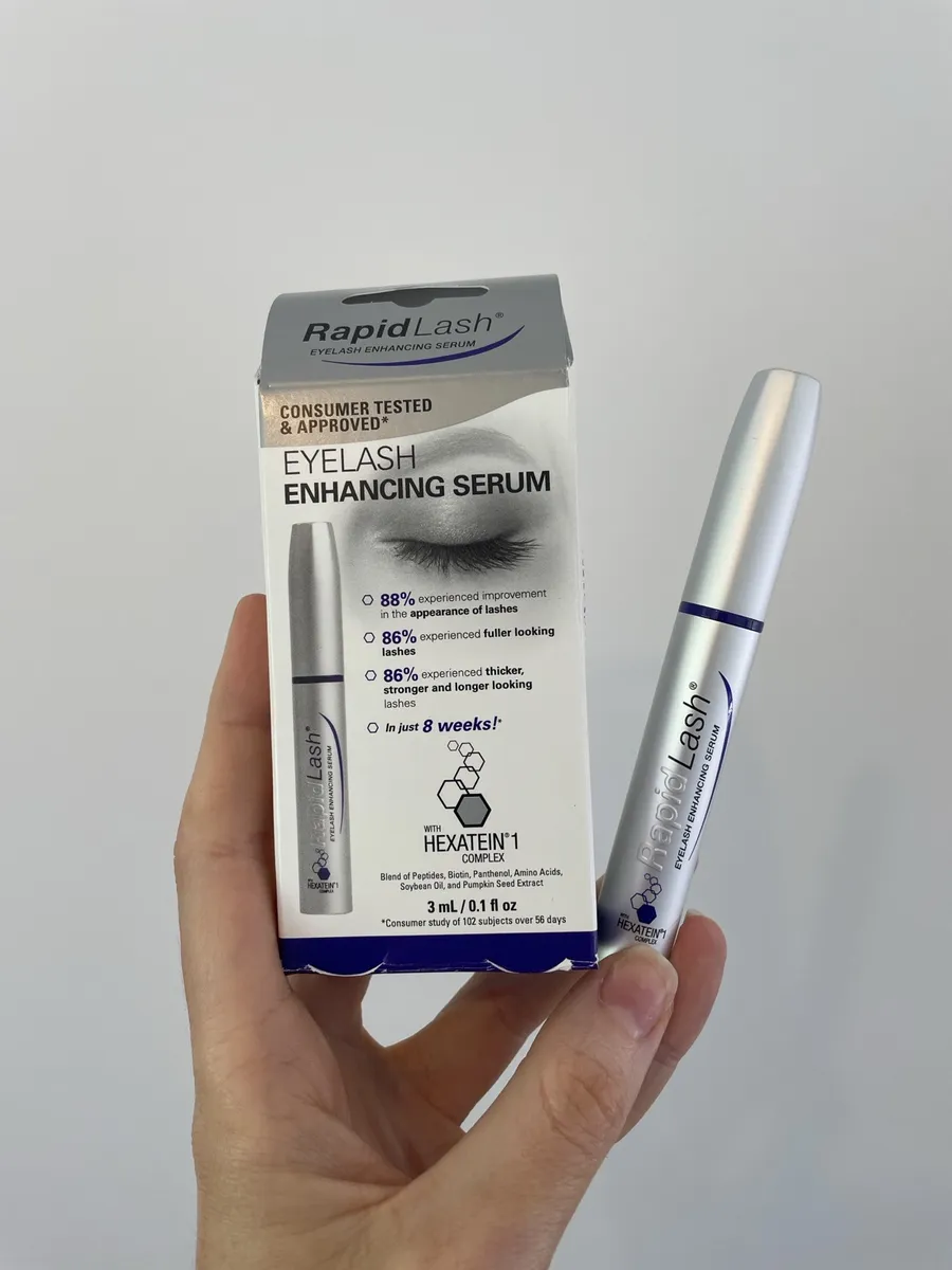 RapidLash retail box and tube photographed by The Lash List