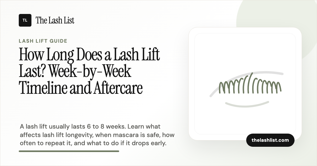 How Long Does a Lash Lift Last? Week-by-Week Timeline