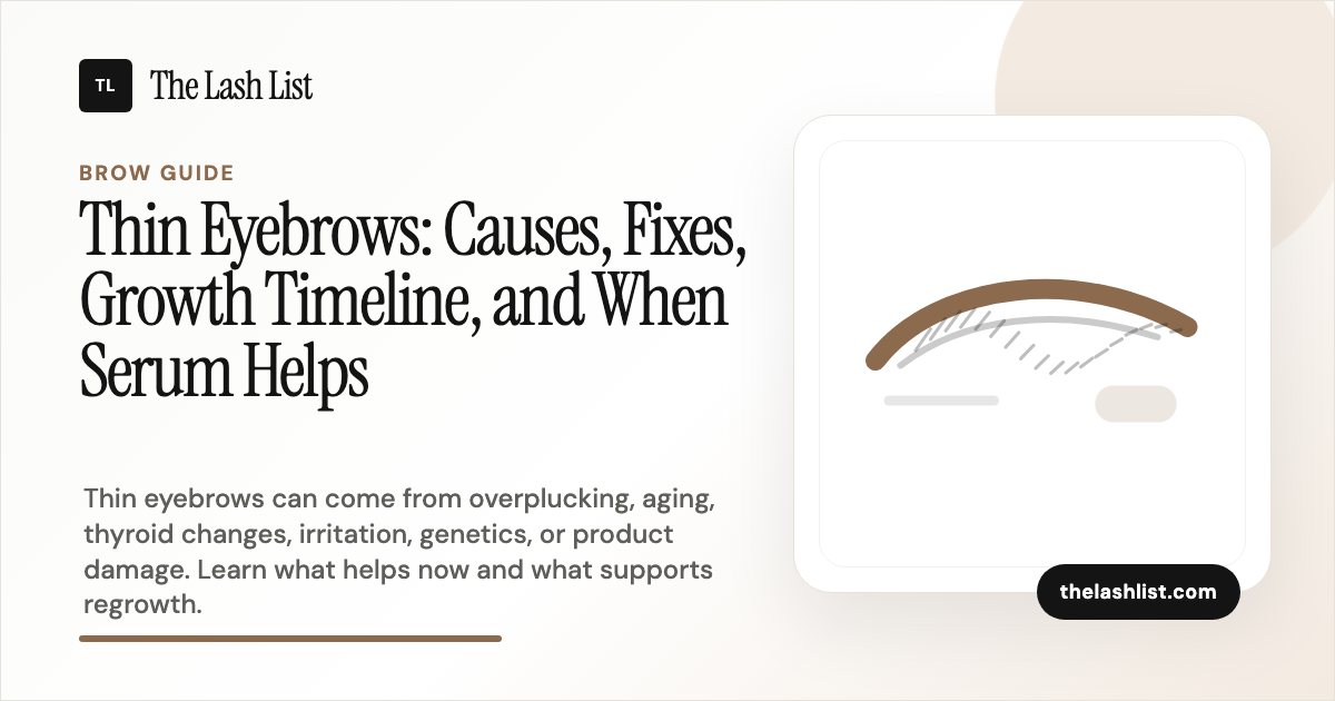 Thin Eyebrows: 6 Causes, Regrowth Timeline, and What Helps | The Lash List