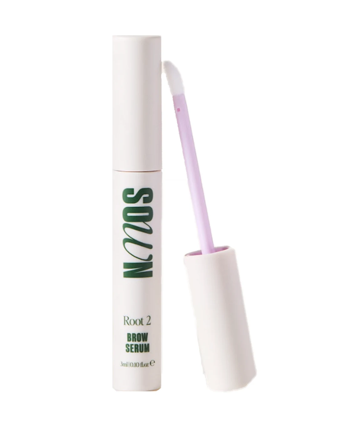 SOWN Root 2 eyebrow growth serum on a white background